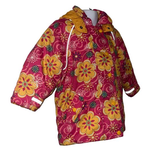 Hanna Andersson Pink Colorful Jacket Toddler Girls 90 3 Zip Hoodie Lightweight - Picture 4 of 10